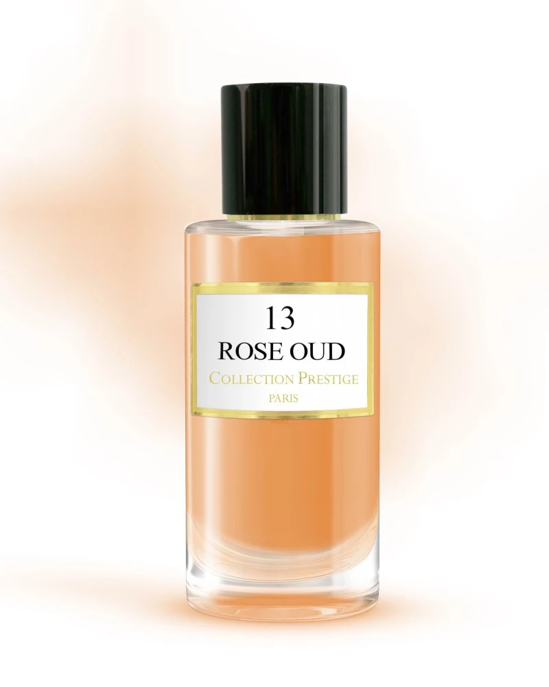 Rose Oud N°13, le parfum oriental d'exception de la Collection Prestige Paris. Rose bulgare, oud précieux et ambre