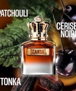 Scandal Pour Homme Elixir Jean Paul Gaultier, un parfum homme intense aux notes de cerise noire, patchouli et fève tonka