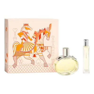Achetez Coffret Barénia d’Hermès Eau de Parfum sur Lkadoo.ma. Coffret luxe avec parfum, format voyage et savon. Livraison rapide Maroc.