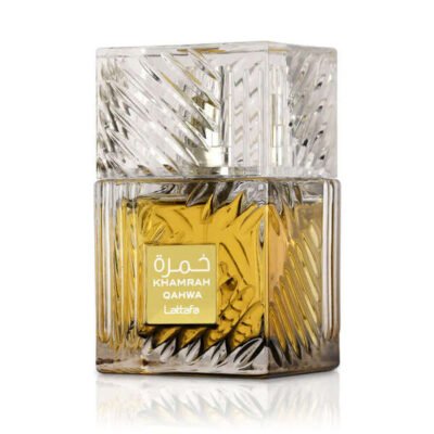 Découvrez Khamrah Qahwa Lattafa au Maroc, une fragrance unisexe gourmande aux notes de café, cannelle, praliné et vanille. Commandez sur LKadoo.