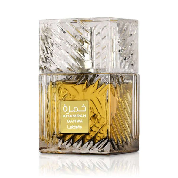 Découvrez Khamrah Qahwa Lattafa au Maroc, une fragrance unisexe gourmande aux notes de café, cannelle, praliné et vanille. Commandez sur LKadoo.
